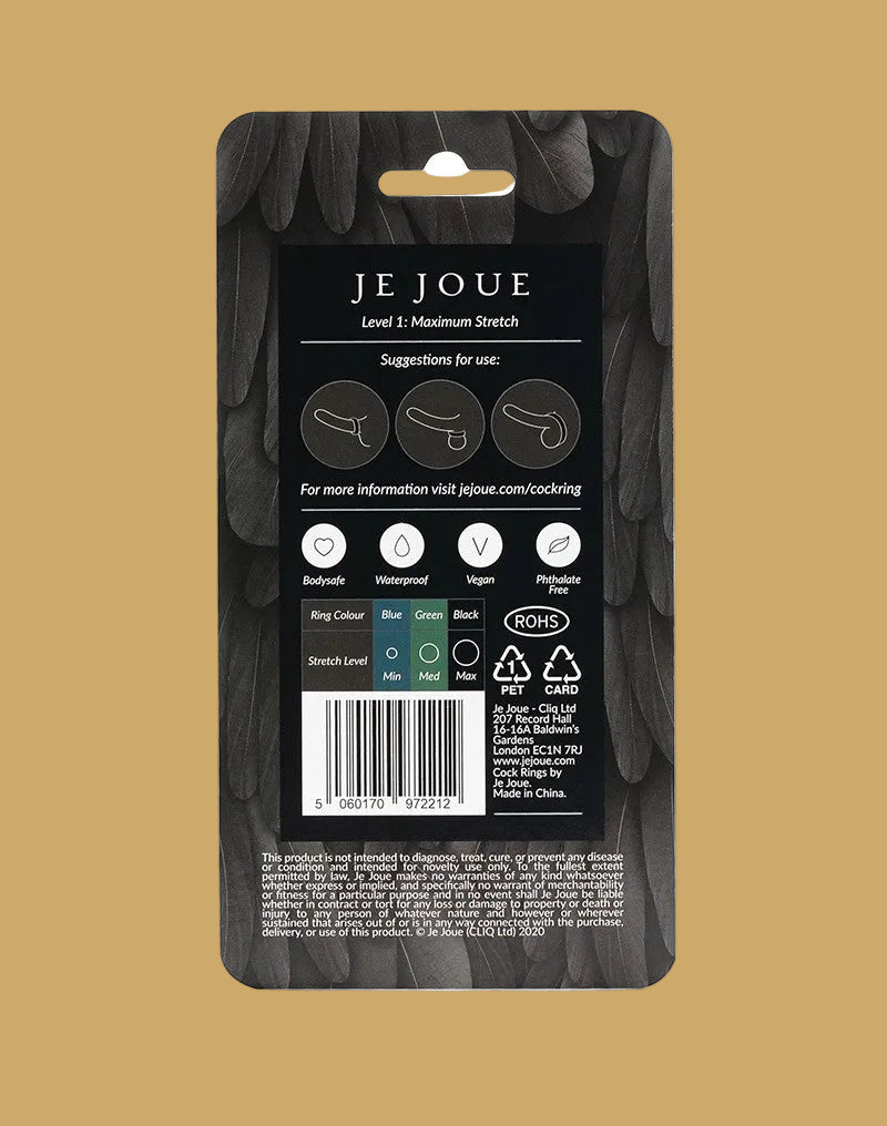 Black Silicone C-Ring - Maximum Stretch