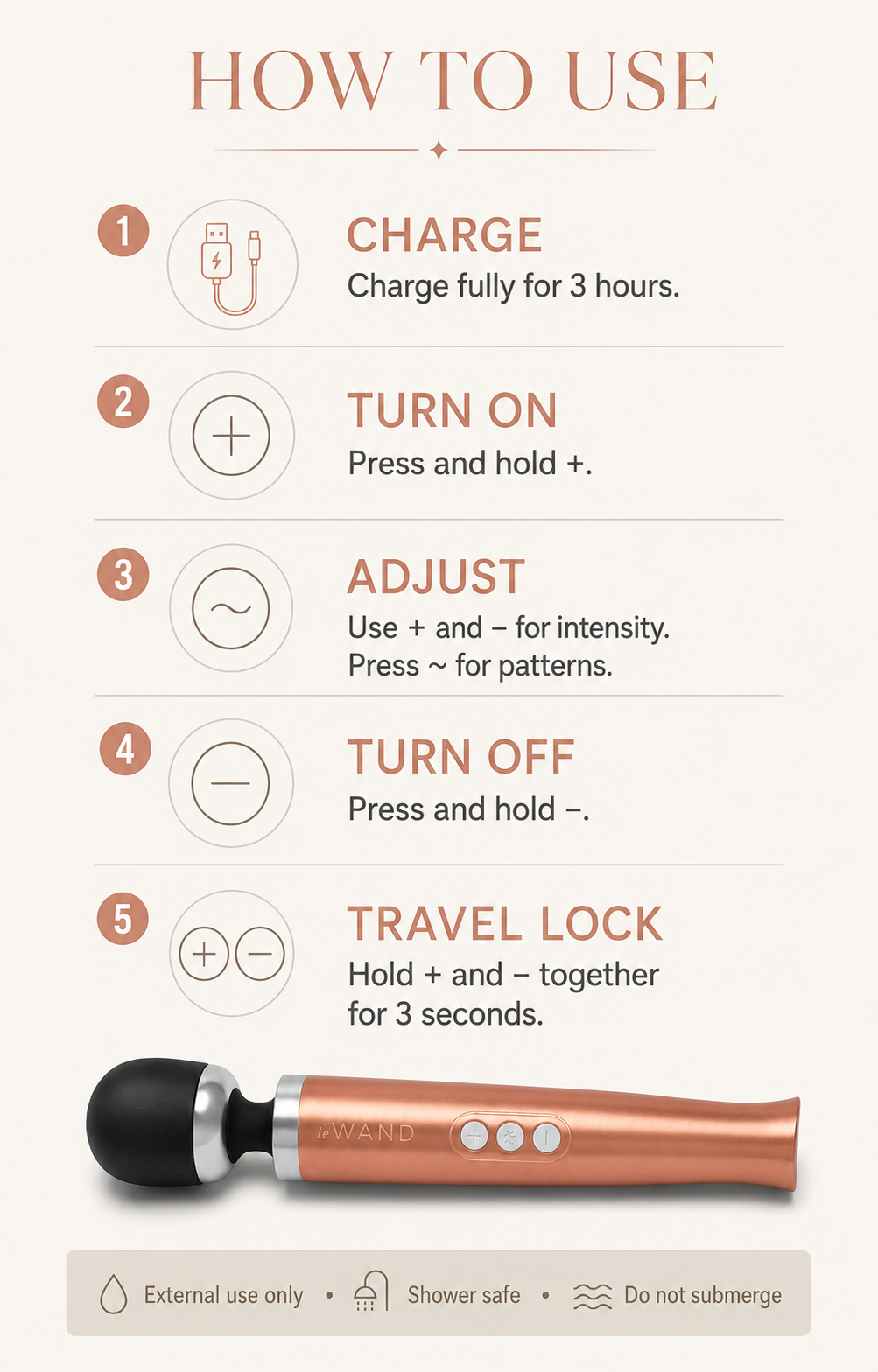 Le Wand Die Cast Rechargeable Vibrating Massager | Rose Gold