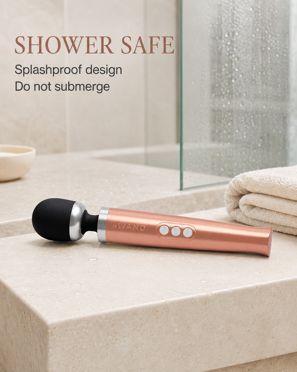 Le Wand Die Cast Rechargeable Vibrating Massager | Rose Gold