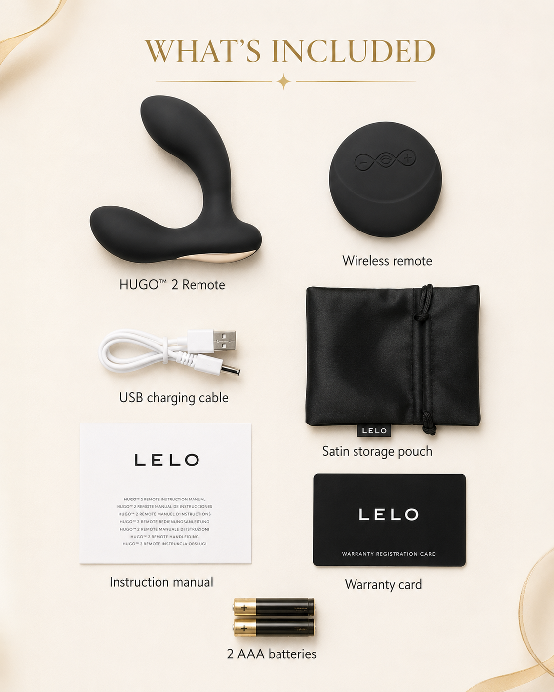 LELO HUGO™ Remote Controlled Prostate Massager | Black