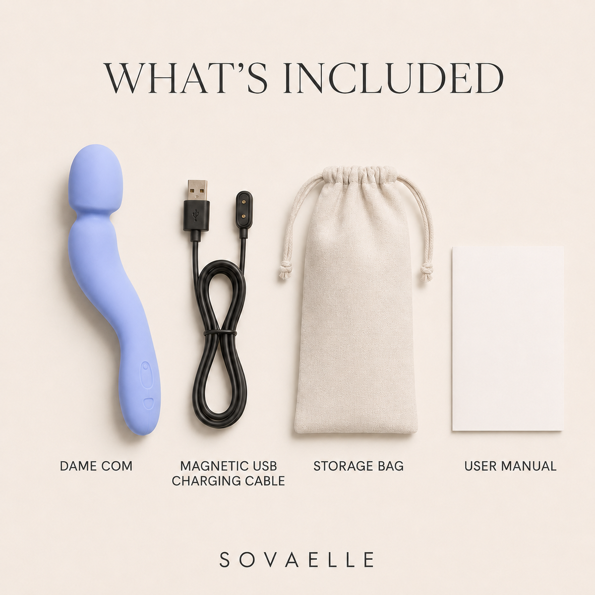 DAME Com Wand Vibrator | Periwinkle
