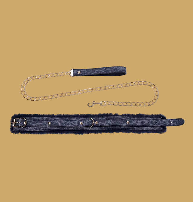 Cougar Faux Fur Collar & Leash