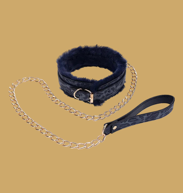 Cougar Faux Fur Collar & Leash